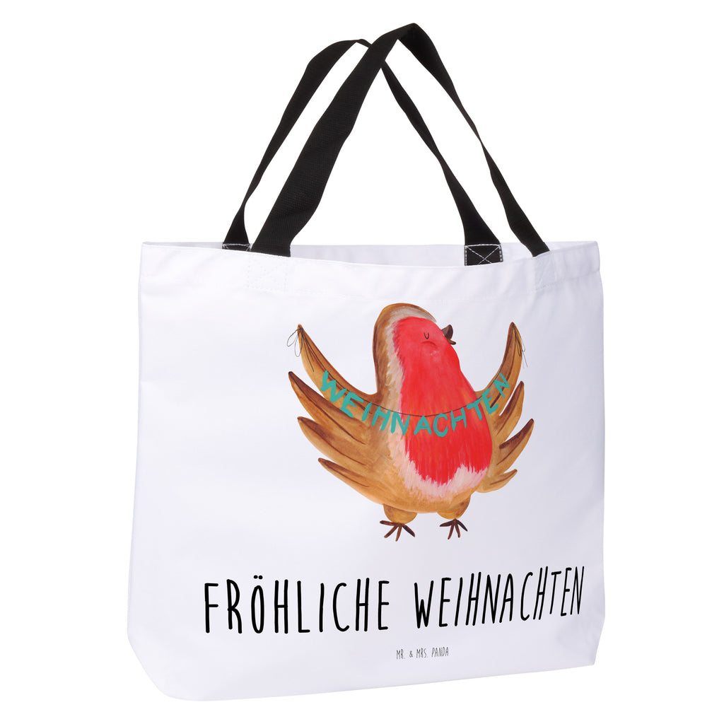 Shopper Rotkehlchen Weihnachten Beutel, Einkaufstasche, Tasche, Strandtasche, Einkaufsbeutel, Shopper, Schultasche, Freizeittasche, Tragebeutel, Schulbeutel, Alltagstasche, Winter, Weihnachten, Weihnachtsdeko, Nikolaus, Advent, Heiligabend, Wintermotiv, Frohe Weihnachten, Weihnachtsmotiv, Weihnachtsgruß, Vogel, xmas