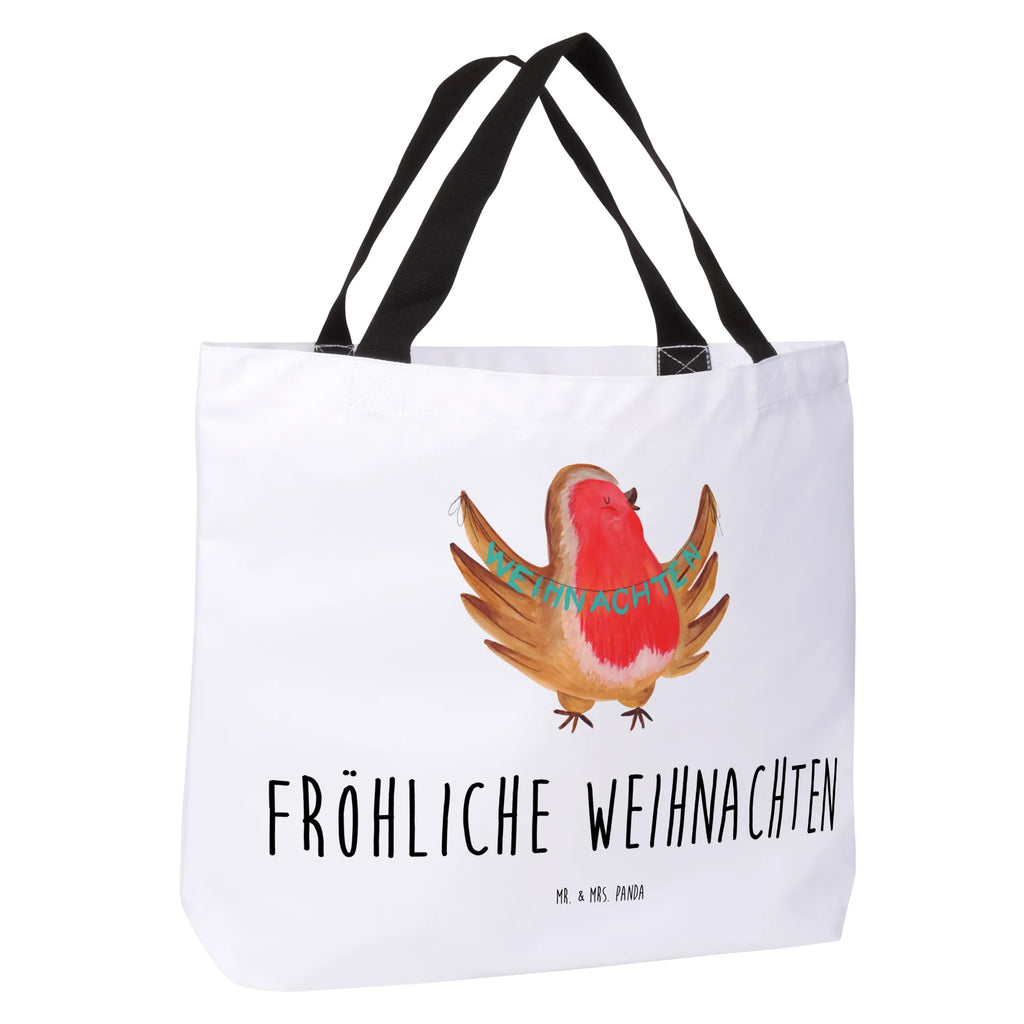 Shopper Rotkehlchen Weihnachten Beutel, Einkaufstasche, Tasche, Strandtasche, Einkaufsbeutel, Shopper, Schultasche, Freizeittasche, Tragebeutel, Schulbeutel, Alltagstasche, Winter, Weihnachten, Weihnachtsdeko, Nikolaus, Advent, Heiligabend, Wintermotiv, Frohe Weihnachten, Weihnachtsmotiv, Weihnachtsgruß, Vogel, xmas