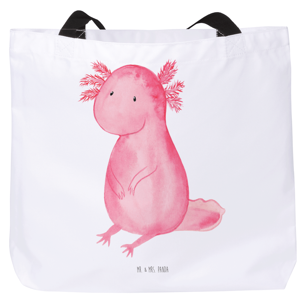 Shopper Axolotl null Beutel, Einkaufstasche, Tasche, Strandtasche, Einkaufsbeutel, Shopper, Schultasche, Freizeittasche, Tragebeutel, Schulbeutel, Alltagstasche, Axolotl, Molch, Axolot, vergnügt, fröhlich, zufrieden, Lebensstil, Weisheit, Lebensweisheit, Liebe, Freundin