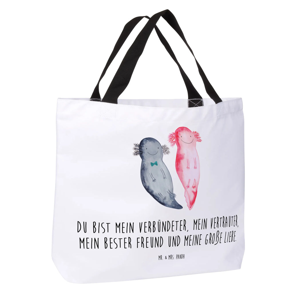 Shopper Axolotl Freundin Beutel, Einkaufstasche, Tasche, Strandtasche, Einkaufsbeutel, Shopper, Schultasche, Freizeittasche, Tragebeutel, Schulbeutel, Alltagstasche, Axolotl, Molch, Axolot, Schwanzlurch, Lurch, Lurche, Liebe, große Liebe, Liebesbeweis, Freund, Verlobter, Ehemann, Jahrestag, Valentinstag