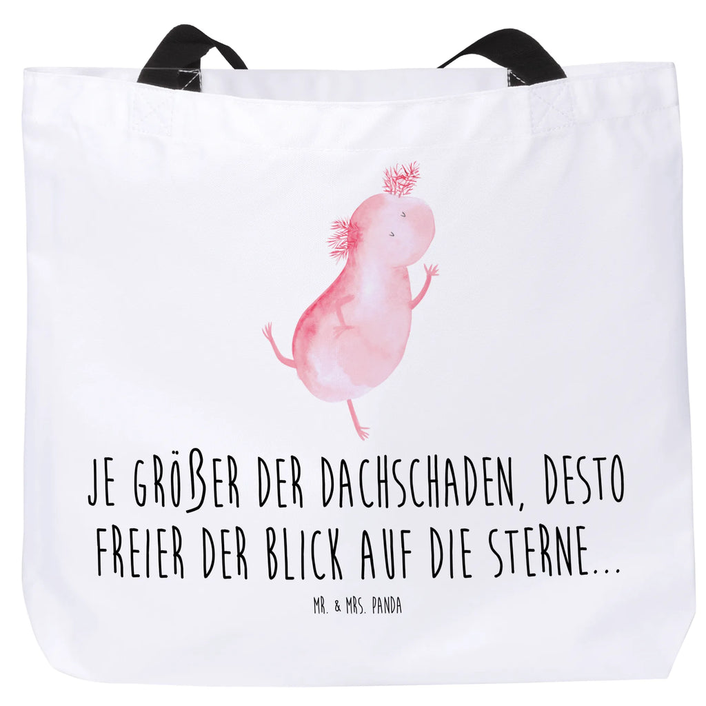 Shopper Axolotl Tanzen Beutel, Einkaufstasche, Tasche, Strandtasche, Einkaufsbeutel, Shopper, Schultasche, Freizeittasche, Tragebeutel, Schulbeutel, Alltagstasche, Axolotl, Molch, Axolot, Schwanzlurch, Lurch, Lurche, Dachschaden, Sterne, verrückt, Freundin, beste Freundin