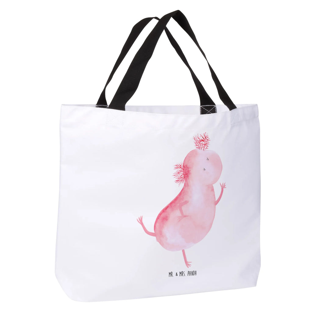 Shopper Axolotl Tanzen Beutel, Einkaufstasche, Tasche, Strandtasche, Einkaufsbeutel, Shopper, Schultasche, Freizeittasche, Tragebeutel, Schulbeutel, Alltagstasche, Axolotl, Molch, Axolot, Schwanzlurch, Lurch, Lurche, Dachschaden, Sterne, verrückt, Freundin, beste Freundin