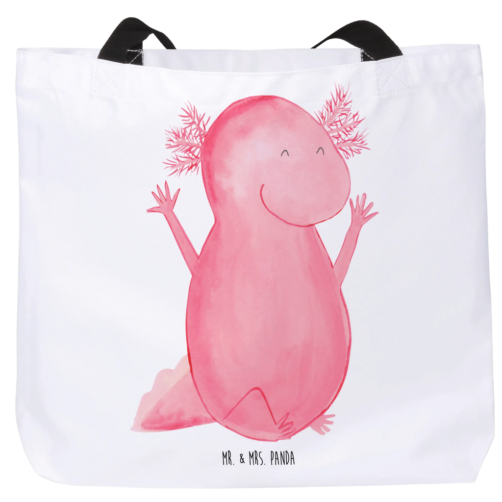 Shopper Axolotl Hurra Beutel, Einkaufstasche, Tasche, Strandtasche, Einkaufsbeutel, Shopper, Schultasche, Freizeittasche, Tragebeutel, Schulbeutel, Alltagstasche, Axolotl, Molch, Axolot, Schwanzlurch, Lurch, Lurche, fröhlich, Spaß, Freude, Motivation, Zufriedenheit