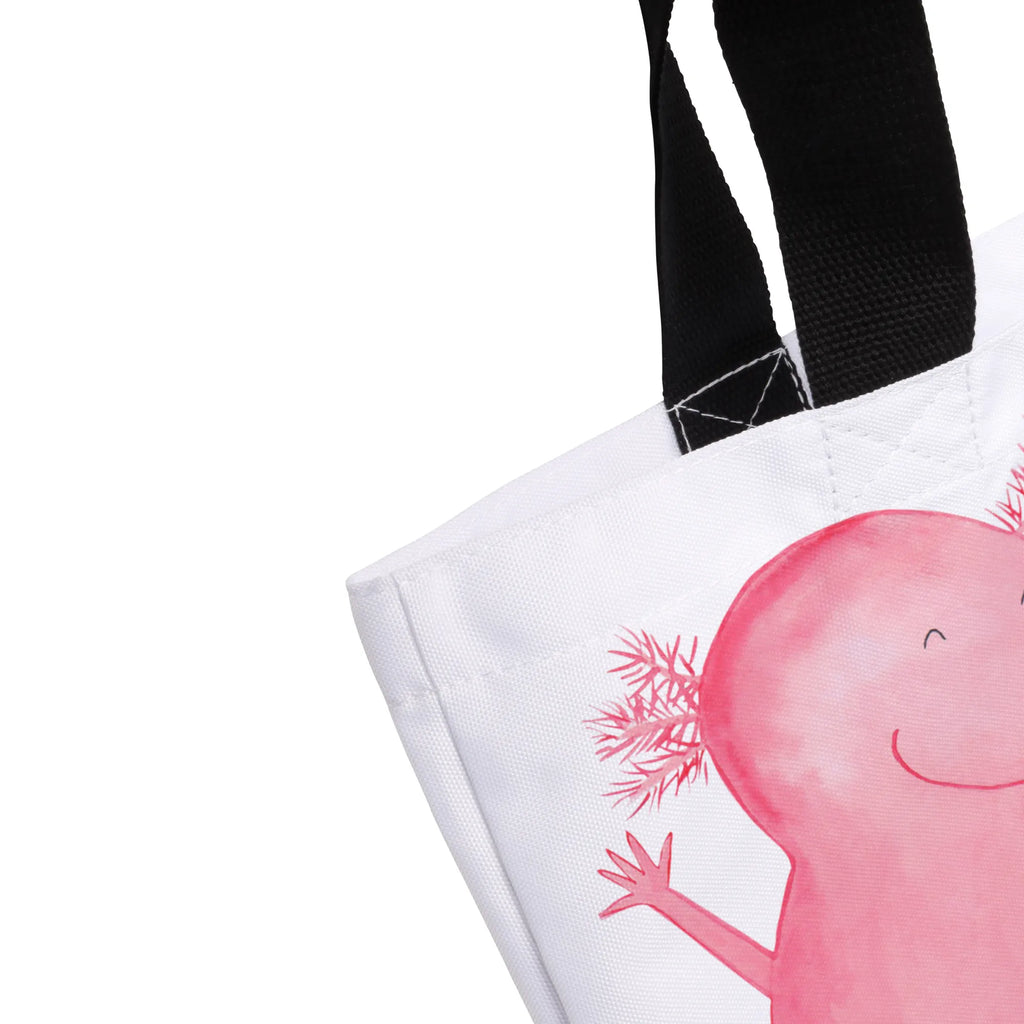 Shopper Axolotl Hurra Beutel, Einkaufstasche, Tasche, Strandtasche, Einkaufsbeutel, Shopper, Schultasche, Freizeittasche, Tragebeutel, Schulbeutel, Alltagstasche, Axolotl, Molch, Axolot, Schwanzlurch, Lurch, Lurche, fröhlich, Spaß, Freude, Motivation, Zufriedenheit