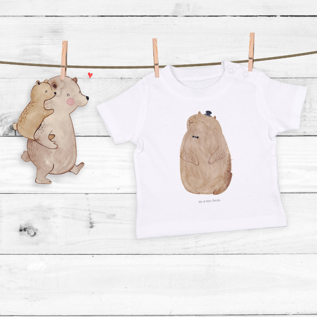 Organic Baby Shirt Murmeltier Baby T-Shirt, Jungen Baby T-Shirt, Mädchen Baby T-Shirt, Shirt, Tiermotive, Gute Laune, lustige Sprüche, Tiere, Murmeltier, Knigge, Fröhlichkeit, Freundlichkeit, Respekt, Anstand