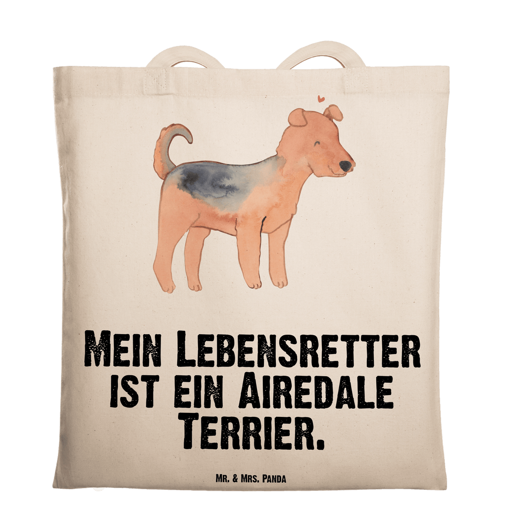 Tragetasche Airedale Terrier Lebensretter Beuteltasche, Beutel, Einkaufstasche, Jutebeutel, Stoffbeutel, Tasche, Shopper, Umhängetasche, Strandtasche, Schultertasche, Stofftasche, Tragetasche, Badetasche, Jutetasche, Einkaufstüte, Laptoptasche, Hund, Hunderasse, Rassehund, Hundebesitzer, Geschenk, Tierfreund, Schenken, Welpe