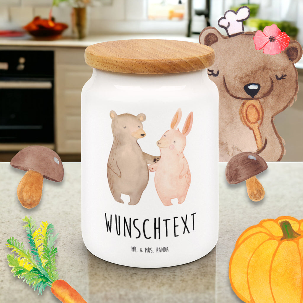 Personalisierte Vorratsdose Bär Hase Umarmen Personalisierte Vorratsdose, Personalisierte Keksdose, Personalisierte Keramikdose, Personalisierte Leckerlidose, Personalisierte Dose, Personalisierter Vorratsbehälter, Personalisierte Aufbewahrungsdose, Liebe, Partner, Freund, Freundin, Ehemann, Ehefrau, Heiraten, Verlobung, Heiratsantrag, Liebesgeschenk, Jahrestag, Hocheitstag, Freunde, bester Freund, Hase, Bär, Bärchen, best friends