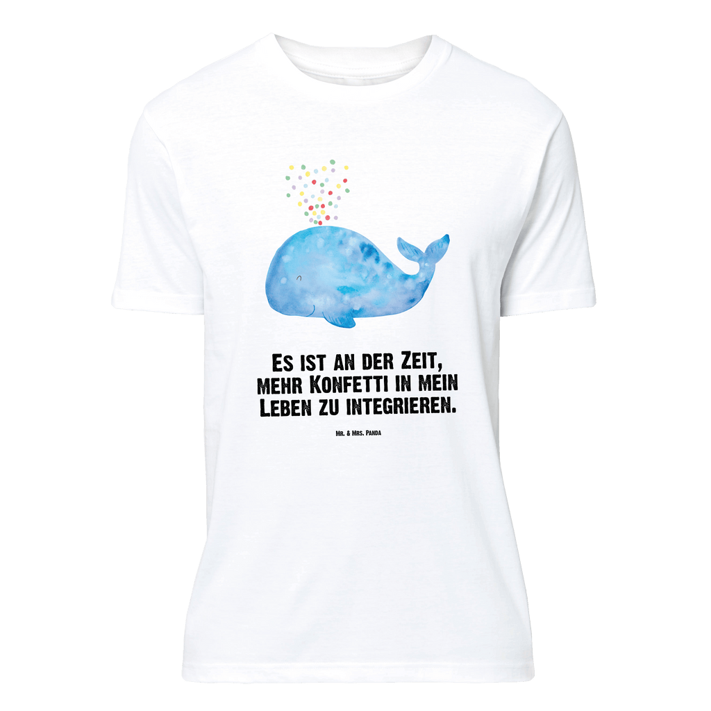 T-Shirt Standard Wal Konfetti T-Shirt, Shirt, Tshirt, Lustiges T-Shirt, T-Shirt mit Spruch, Party, Junggesellenabschied, Jubiläum, Geburstag, Herrn, Damen, Männer, Frauen, Schlafshirt, Nachthemd, Sprüche, Meerestiere, Meer, Urlaub, Wal, Konfetti, Wale, Motivation, Neuanfang, Trennung, Diät, Abnehmen, Neustart, Lebensabschnitt, Geburtstag