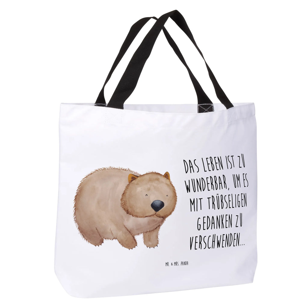 Shopper Wombat Beutel, Einkaufstasche, Tasche, Strandtasche, Einkaufsbeutel, Shopper, Schultasche, Freizeittasche, Tragebeutel, Schulbeutel, Alltagstasche, Tiermotive, Gute Laune, lustige Sprüche, Tiere, Wombat, Das Leben ist schön, Motivation, Spruch, Australien