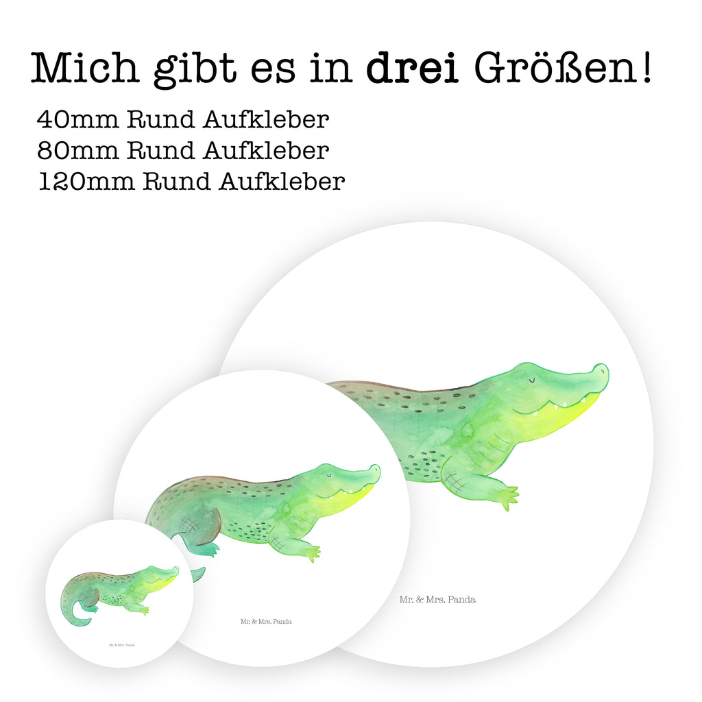 Rund Aufkleber Krokodil Sticker, Aufkleber, Etikett, Meerestiere, Meer, Urlaub, Krokodil, Krokodile, verrückt sein, spontan sein, Abenteuerlust, Reiselust, Freundin, beste Freundin, Lieblingsmensch