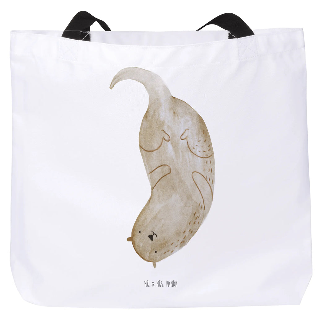 Shopper Otter Kopfüber Beutel, Einkaufstasche, Tasche, Strandtasche, Einkaufsbeutel, Shopper, Schultasche, Freizeittasche, Tragebeutel, Schulbeutel, Alltagstasche, Otter, Fischotter, Seeotter, Otter Seeotter See Otter