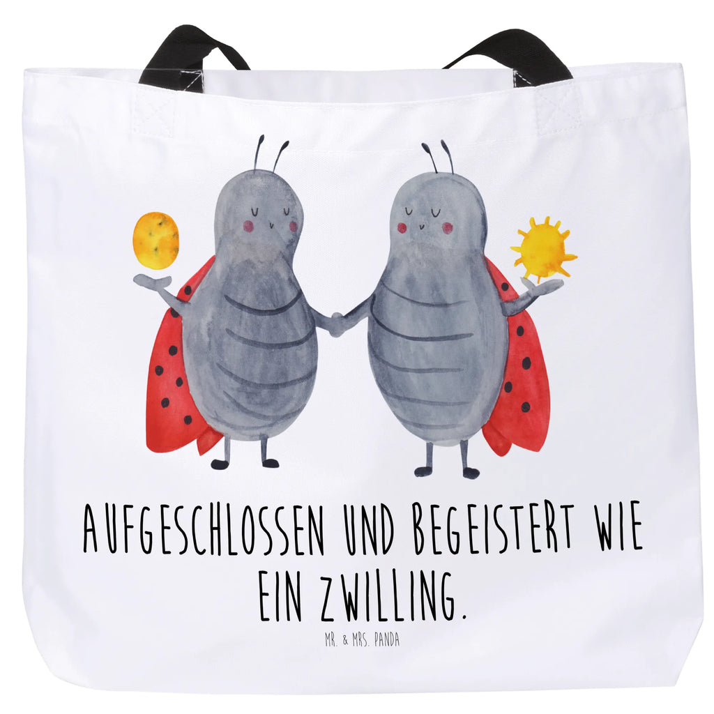 Shopper Sternzeichen Zwilling Beutel, Einkaufstasche, Tasche, Strandtasche, Einkaufsbeutel, Shopper, Schultasche, Freizeittasche, Tragebeutel, Schulbeutel, Alltagstasche, Tierkreiszeichen, Sternzeichen, Horoskop, Astrologie, Aszendent, Zwillinge, Zwilling Geschenk, Zwilling Sternzeichen, Geburtstag Mai, Geschenk Mai, Geschenk Juni, Marienkäfer, Glückskäfer, Zwillingsbruder, Zwillingsschwester