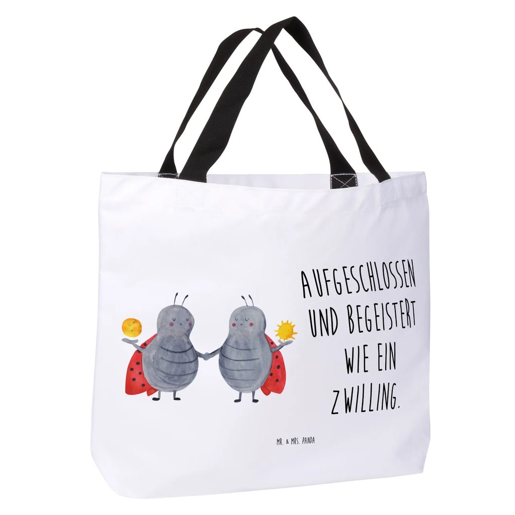 Shopper Sternzeichen Zwilling Beutel, Einkaufstasche, Tasche, Strandtasche, Einkaufsbeutel, Shopper, Schultasche, Freizeittasche, Tragebeutel, Schulbeutel, Alltagstasche, Tierkreiszeichen, Sternzeichen, Horoskop, Astrologie, Aszendent, Zwillinge, Zwilling Geschenk, Zwilling Sternzeichen, Geburtstag Mai, Geschenk Mai, Geschenk Juni, Marienkäfer, Glückskäfer, Zwillingsbruder, Zwillingsschwester