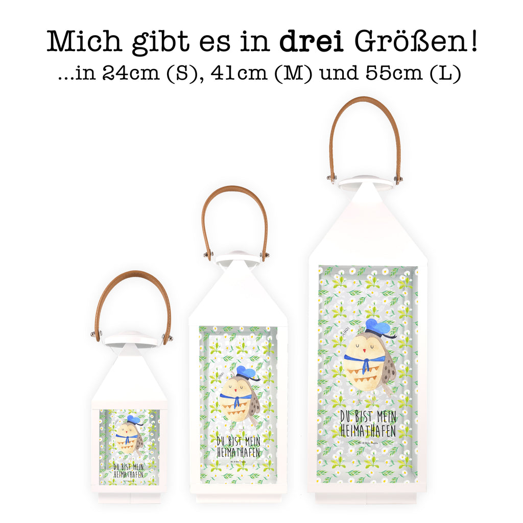 Deko Laterne Eule Matrosen Gartenlampe, Gartenleuchte, Gartendekoration, Gartenlicht, Laterne kleine Laternen, XXL Laternen, Laterne groß, Eule, Eule Spruch, Eule Deko, Owl, Wortspiel lustig, Matrose, Freundin, Ehe, Seefahrer, Heimathafen, Hochzeitstag Geschenk