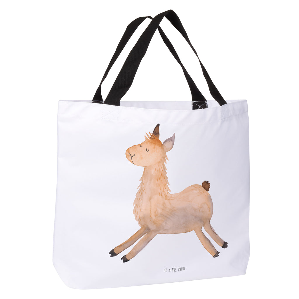 Shopper Lama Springen Beutel, Einkaufstasche, Tasche, Strandtasche, Einkaufsbeutel, Shopper, Schultasche, Freizeittasche, Tragebeutel, Schulbeutel, Alltagstasche, Lama, Alpaka, Lamas, Lieblingstag, Happy day, fröhlich, Glück, Freundin, Liebeskummer, Neustart, guten Morgen, Start, Prüfung, Abitur