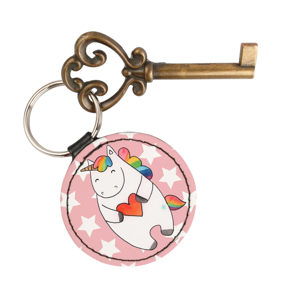 Rund Schlüsselanhänger Einhorn Herz Schlüsselanhänger, Anhänger, Taschenanhänger, Glücksbringer, Schutzengel, Einhorn, Einhörner, Einhorn Deko, Unicorn, Herz, schlimm, böse, witzig, lustig, Freundin, anders, bunt