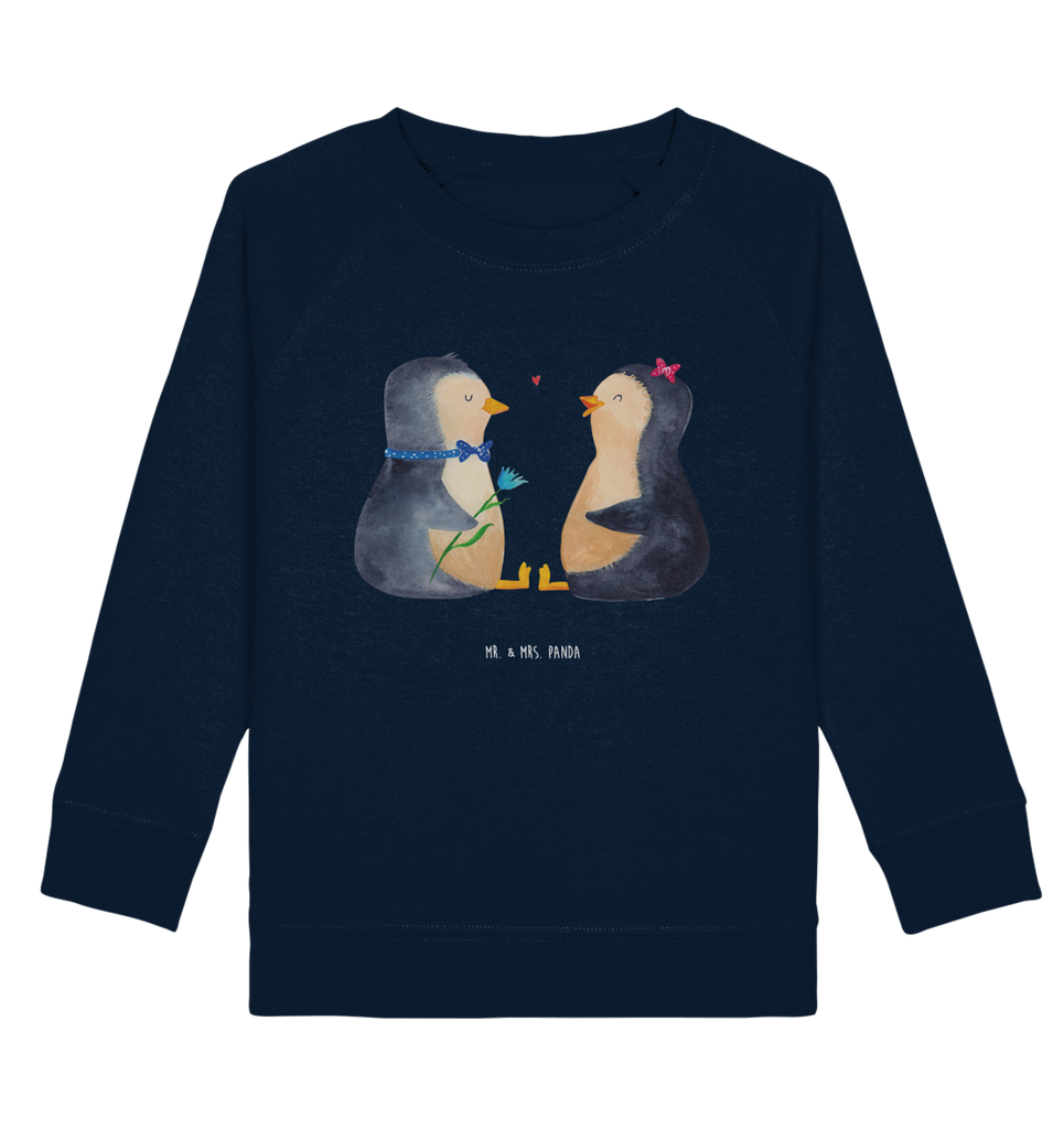 Organic Kinder Pullover Pinguin Pärchen Kinder Pullover, Kinder Sweatshirt, Jungen, Mädchen, Pinguin, Pinguine, Liebe, Liebespaar, Liebesbeweis, Liebesgeschenk, Verlobung, Jahrestag, Hochzeitstag, Hochzeit, Hochzeitsgeschenk, große Liebe, Traumpaar