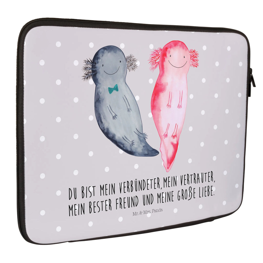 Notebook Tasche Axolotl Freundin Notebook Tasche, Laptop, Computertasche, Tasche, Notebook-Tasche, Notebook-Reisehülle, Notebook Schutz, Axolotl, Molch, Axolot, Schwanzlurch, Lurch, Lurche, Liebe, große Liebe, Liebesbeweis, Freund, Verlobter, Ehemann, Jahrestag, Valentinstag