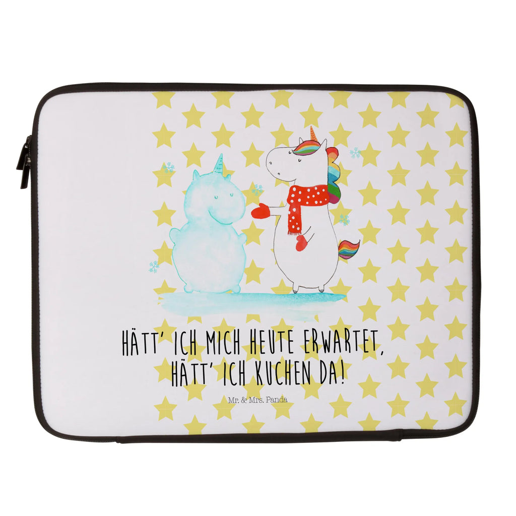 Notebook Tasche Einhorn Schneemann Notebook Tasche, Laptop, Computertasche, Tasche, Notebook-Tasche, Notebook-Reisehülle, Notebook Schutz, Einhorn, Einhörner, Einhorn Deko, Pegasus, Unicorn, Schneemann, Winter, Schnee, Kuchen, Weihnachten, kalt, Mütze, Handschuhe, X-Mas