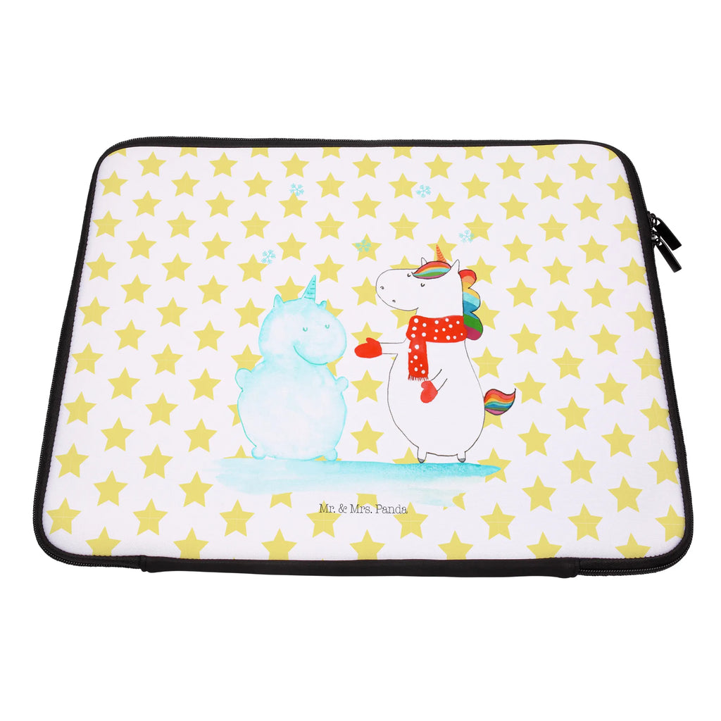 Notebook Tasche Einhorn Schneemann Notebook Tasche, Laptop, Computertasche, Tasche, Notebook-Tasche, Notebook-Reisehülle, Notebook Schutz, Einhorn, Einhörner, Einhorn Deko, Pegasus, Unicorn, Schneemann, Winter, Schnee, Kuchen, Weihnachten, kalt, Mütze, Handschuhe, X-Mas