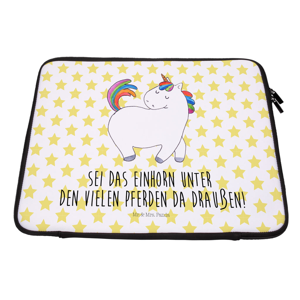 Notebook Tasche Einhorn Stolzieren Notebook Tasche, Laptop, Computertasche, Tasche, Notebook-Tasche, Notebook-Reisehülle, Notebook Schutz, Einhorn, Einhörner, Einhorn Deko, Pegasus, Unicorn, stolz, anders, bunt, Pferd, Reiter, Reiten, Freundin, Geschenk