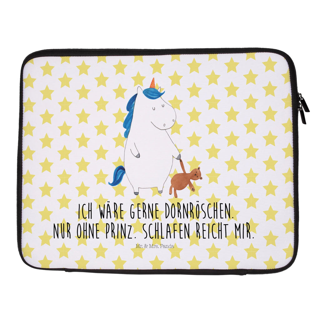 Notebook Tasche Einhorn Teddy Notebook Tasche, Laptop, Computertasche, Tasche, Notebook-Tasche, Notebook-Reisehülle, Notebook Schutz, Einhorn, Einhörner, Einhorn Deko, Pegasus, Unicorn, schlafen, gute Nacht, Single, Bett, Träumen, Freundin, Singleleben