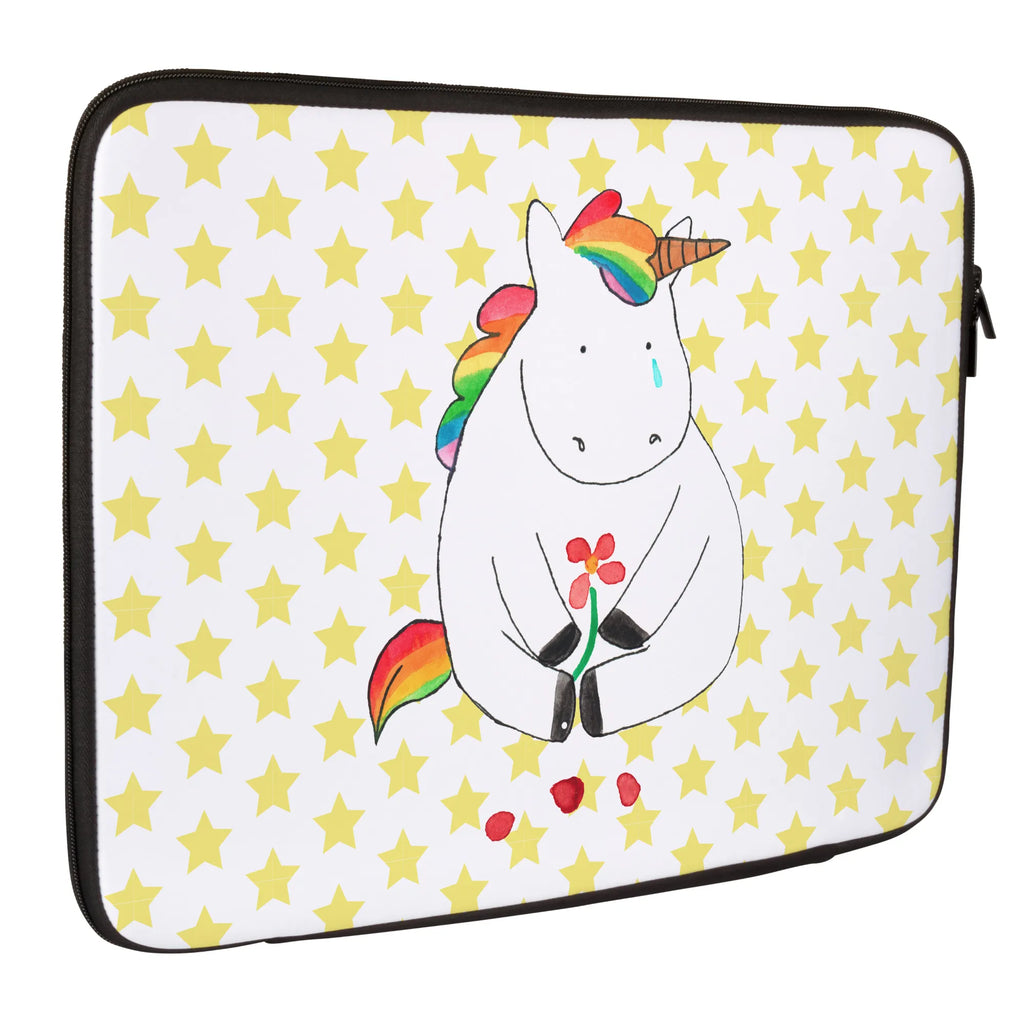 Notebook Tasche Einhorn Traurig Notebook Tasche, Laptop, Computertasche, Tasche, Notebook-Tasche, Notebook-Reisehülle, Notebook Schutz, Einhorn, Einhörner, Einhorn Deko, Pegasus, Unicorn, Glitzer, Trösten. Freundschaft, Freunde, Liebe, Trauer, Grußkarte, Blume