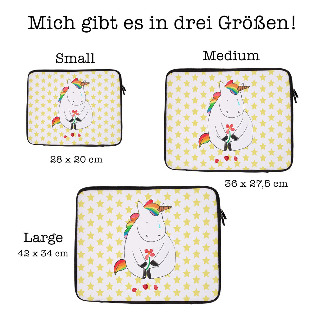 Notebook Tasche Einhorn Traurig Notebook Tasche, Laptop, Computertasche, Tasche, Notebook-Tasche, Notebook-Reisehülle, Notebook Schutz, Einhorn, Einhörner, Einhorn Deko, Pegasus, Unicorn, Glitzer, Trösten. Freundschaft, Freunde, Liebe, Trauer, Grußkarte, Blume