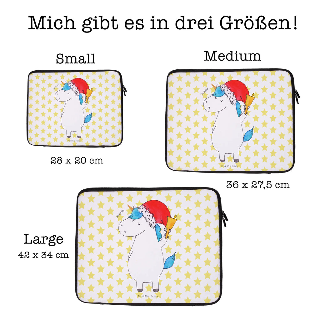 Notebook Tasche Einhorn Weihnachtsmann Notebook Tasche, Laptop, Computertasche, Tasche, Notebook-Tasche, Notebook-Reisehülle, Notebook Schutz, Einhorn, Einhörner, Einhorn Deko, Pegasus, Unicorn, Gin, Schokolade, Schoki, Weihnachten, Weihnachtsmann, Nikolaus, Wunschzettel, Wunschliste, Feenstaub