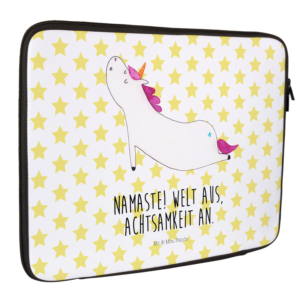 Notebook Tasche Einhorn Yoga Notebook Tasche, Laptop, Computertasche, Tasche, Notebook-Tasche, Notebook-Reisehülle, Notebook Schutz, Einhorn, Einhörner, Einhorn Deko, Pegasus, Unicorn, Yoga, Namaste, Achtsamkeit, Entspannung, Joga, Yogamatte, Sport, lustig, witzig, süß