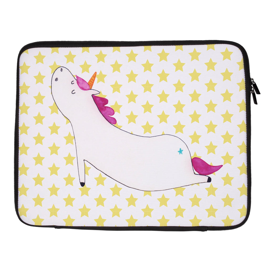 Notebook Tasche Einhorn Yoga Notebook Tasche, Laptop, Computertasche, Tasche, Notebook-Tasche, Notebook-Reisehülle, Notebook Schutz, Einhorn, Einhörner, Einhorn Deko, Pegasus, Unicorn, Yoga, Namaste, Achtsamkeit, Entspannung, Joga, Yogamatte, Sport, lustig, witzig, süß