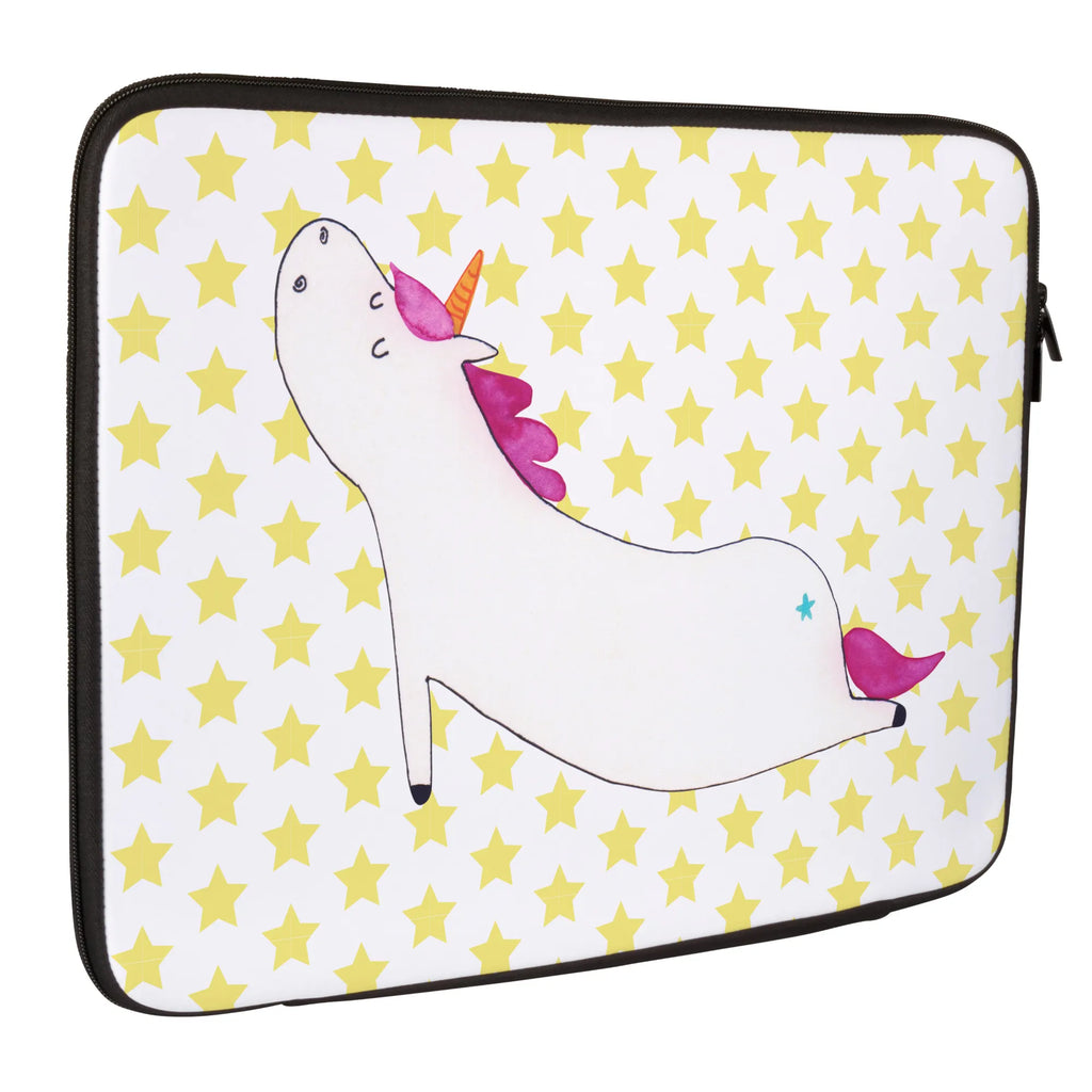 Notebook Tasche Einhorn Yoga Notebook Tasche, Laptop, Computertasche, Tasche, Notebook-Tasche, Notebook-Reisehülle, Notebook Schutz, Einhorn, Einhörner, Einhorn Deko, Pegasus, Unicorn, Yoga, Namaste, Achtsamkeit, Entspannung, Joga, Yogamatte, Sport, lustig, witzig, süß