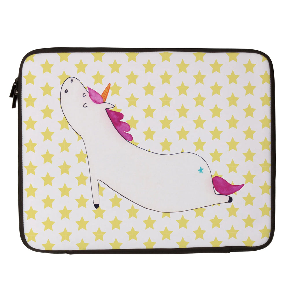 Notebook Tasche Einhorn Yoga Notebook Tasche, Laptop, Computertasche, Tasche, Notebook-Tasche, Notebook-Reisehülle, Notebook Schutz, Einhorn, Einhörner, Einhorn Deko, Pegasus, Unicorn, Yoga, Namaste, Achtsamkeit, Entspannung, Joga, Yogamatte, Sport, lustig, witzig, süß