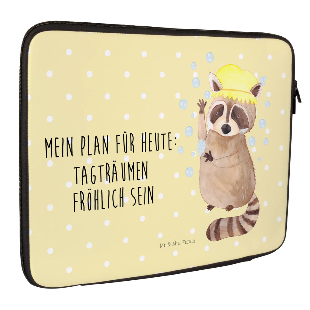 Notebook Tasche Waschbär Notebook Tasche, Laptop, Computertasche, Tasche, Notebook-Tasche, Notebook-Reisehülle, Notebook Schutz, Tiermotive, Gute Laune, lustige Sprüche, Tiere, Waschbär, Tagträumen, Plan, Fröhlich, waschen, Seifenblasen