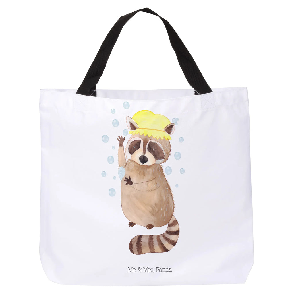 Shopper Waschbär Beutel, Einkaufstasche, Tasche, Strandtasche, Einkaufsbeutel, Shopper, Schultasche, Freizeittasche, Tragebeutel, Schulbeutel, Alltagstasche, Tiermotive, Gute Laune, lustige Sprüche, Tiere, Waschbär, Tagträumen, Plan, Fröhlich, waschen, Seifenblasen