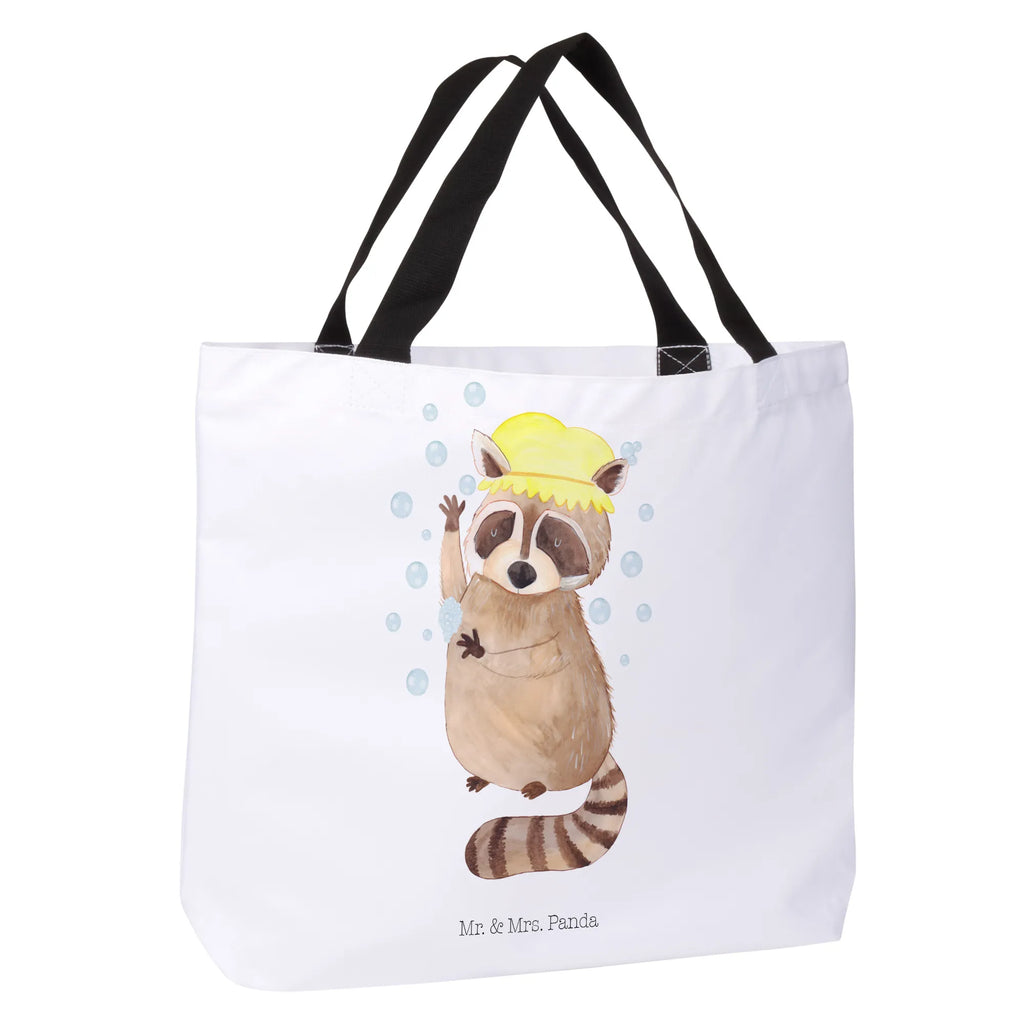 Shopper Waschbär Beutel, Einkaufstasche, Tasche, Strandtasche, Einkaufsbeutel, Shopper, Schultasche, Freizeittasche, Tragebeutel, Schulbeutel, Alltagstasche, Tiermotive, Gute Laune, lustige Sprüche, Tiere, Waschbär, Tagträumen, Plan, Fröhlich, waschen, Seifenblasen