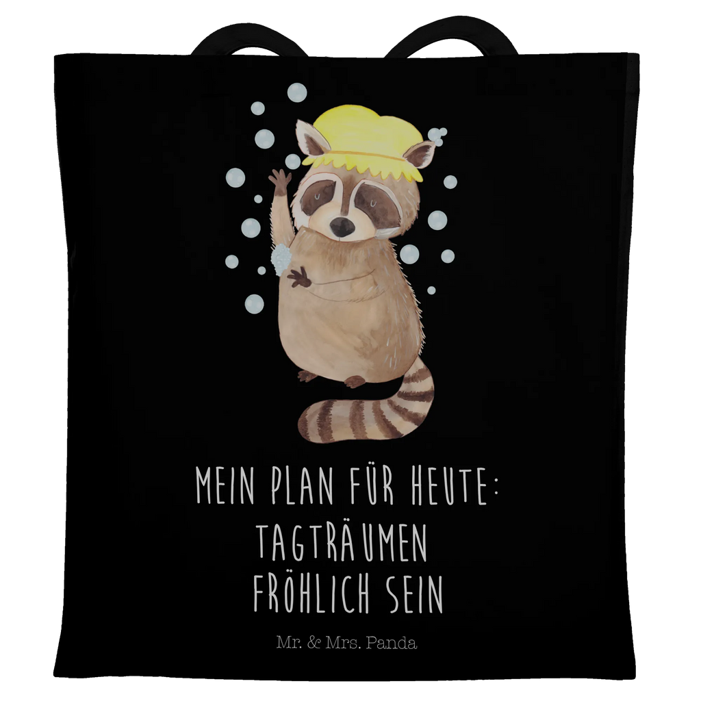 Tragetasche Waschbär Beuteltasche, Beutel, Einkaufstasche, Jutebeutel, Stoffbeutel, Tasche, Shopper, Umhängetasche, Strandtasche, Schultertasche, Stofftasche, Tragetasche, Badetasche, Jutetasche, Einkaufstüte, Laptoptasche, Tiermotive, Gute Laune, lustige Sprüche, Tiere, Waschbär, Tagträumen, Plan, Fröhlich, waschen, Seifenblasen