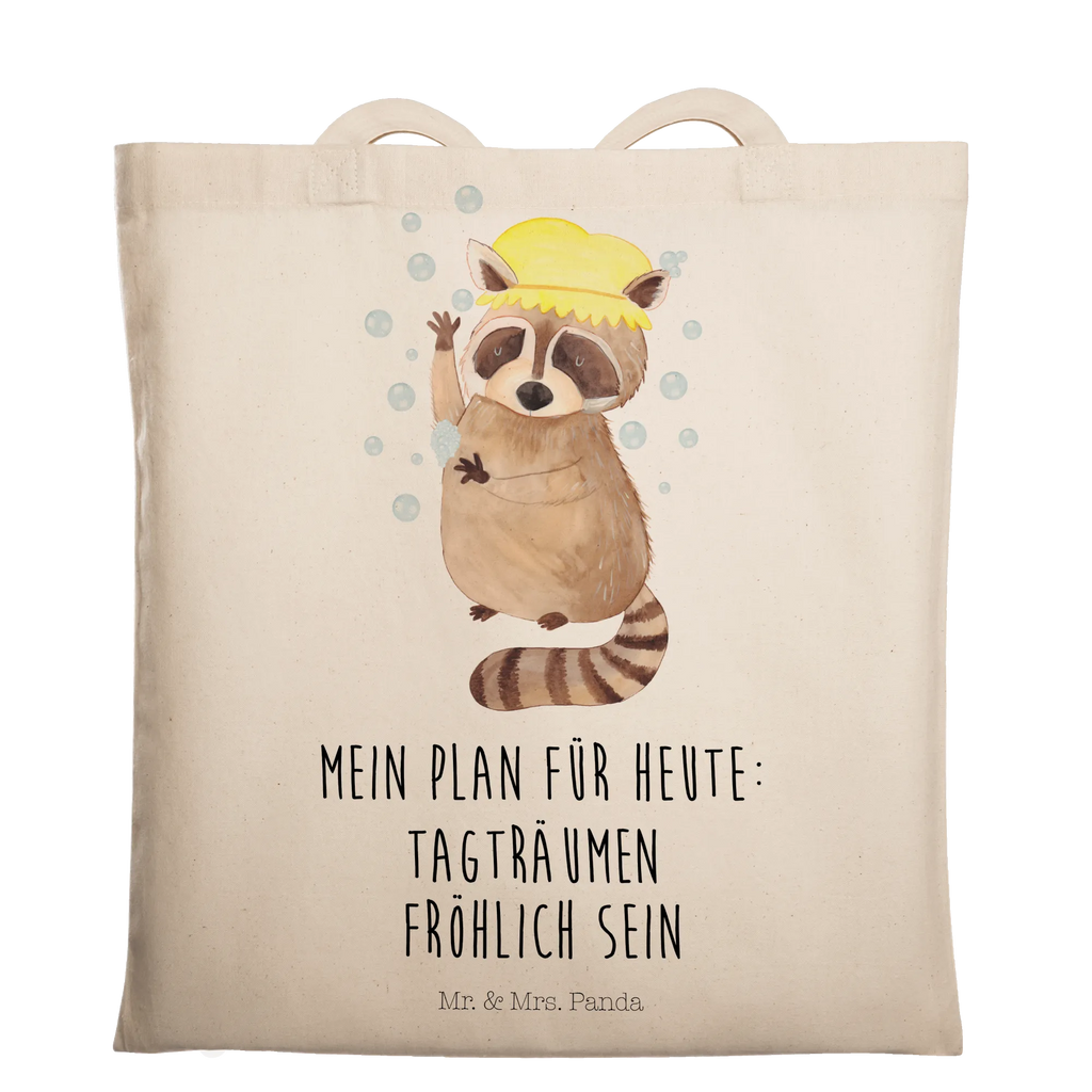 Tragetasche Waschbär Beuteltasche, Beutel, Einkaufstasche, Jutebeutel, Stoffbeutel, Tasche, Shopper, Umhängetasche, Strandtasche, Schultertasche, Stofftasche, Tragetasche, Badetasche, Jutetasche, Einkaufstüte, Laptoptasche, Tiermotive, Gute Laune, lustige Sprüche, Tiere, Waschbär, Tagträumen, Plan, Fröhlich, waschen, Seifenblasen