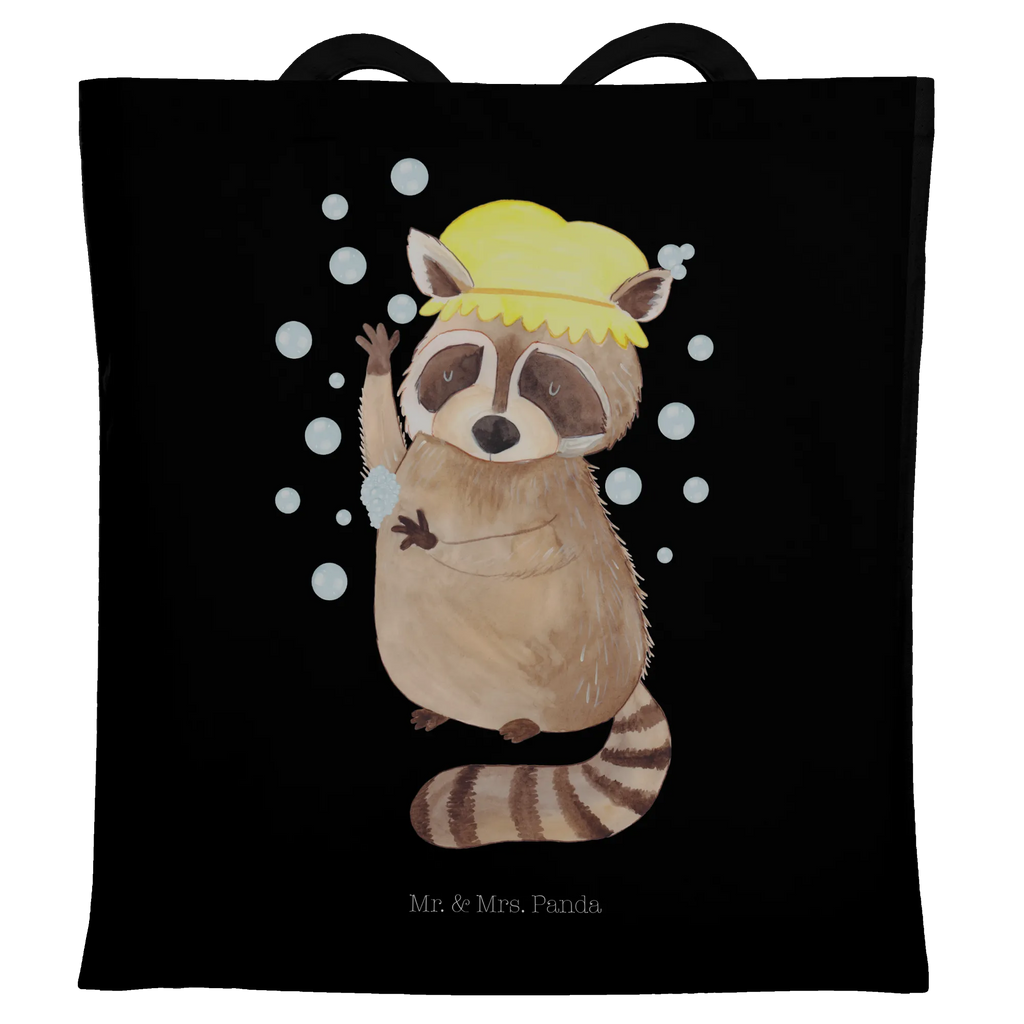 Tragetasche Waschbär Beuteltasche, Beutel, Einkaufstasche, Jutebeutel, Stoffbeutel, Tasche, Shopper, Umhängetasche, Strandtasche, Schultertasche, Stofftasche, Tragetasche, Badetasche, Jutetasche, Einkaufstüte, Laptoptasche, Tiermotive, Gute Laune, lustige Sprüche, Tiere, Waschbär, Tagträumen, Plan, Fröhlich, waschen, Seifenblasen