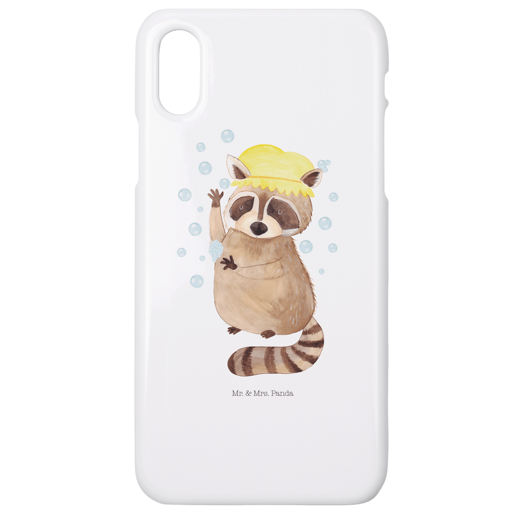 Handyhülle Waschbär Handyhülle, Handycover, Cover, Handy, Hülle, Iphone 10, Iphone X, Tiermotive, Gute Laune, lustige Sprüche, Tiere, Waschbär, Tagträumen, Plan, Fröhlich, waschen, Seifenblasen