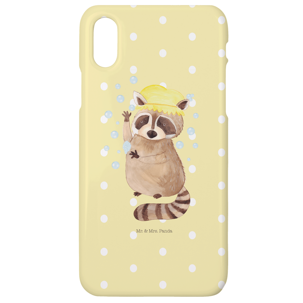 Handyhülle Waschbär Handyhülle, Handycover, Cover, Handy, Hülle, Iphone 10, Iphone X, Tiermotive, Gute Laune, lustige Sprüche, Tiere, Waschbär, Tagträumen, Plan, Fröhlich, waschen, Seifenblasen