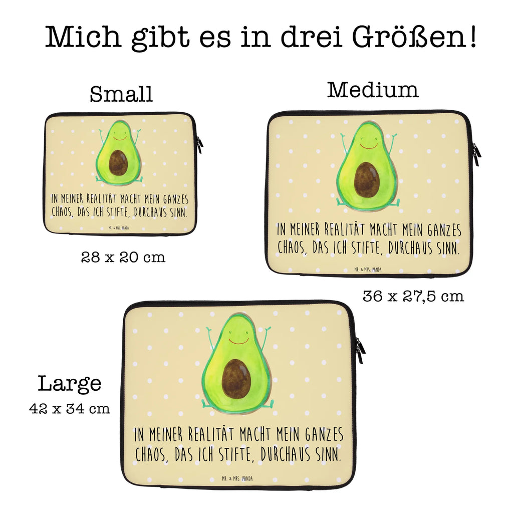 Notebook Tasche Avocado Glücklich Notebook Tasche, Laptop, Computertasche, Tasche, Notebook-Tasche, Notebook-Reisehülle, Notebook Schutz, Avocado, Veggie, Vegan, Gesund, Chaos