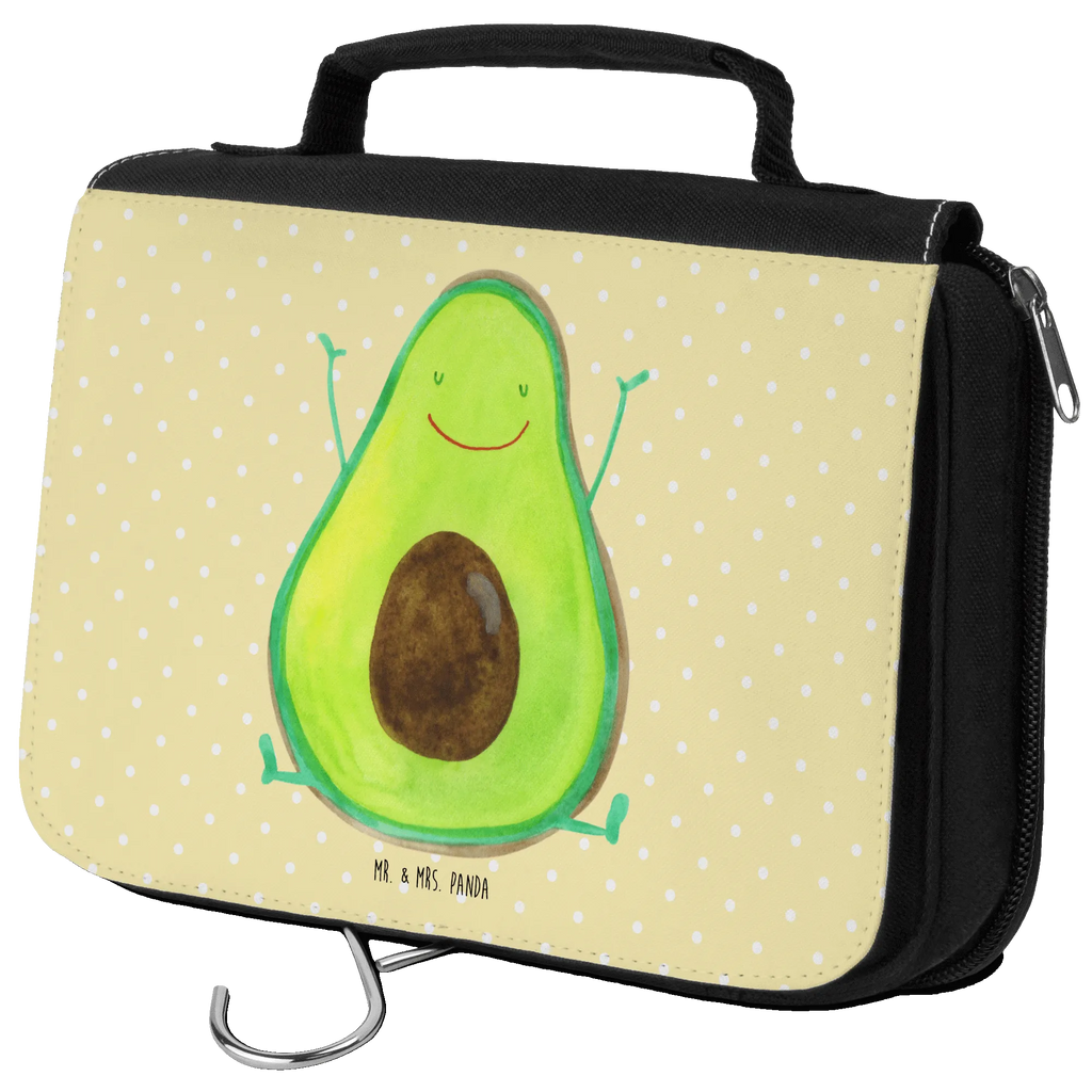 Kulturbeutel Avocado Glücklich Kulturbeutel, Zum Aufhängen, Waschtasche, Kosmetiktasche, Damen, Herren, Aufbewahrungstasche, Schminktasche, Kosmetikbeutel, Organizer, Kulturtasche, Schminkutensil, Avocado, Veggie, Vegan, Gesund, Chaos