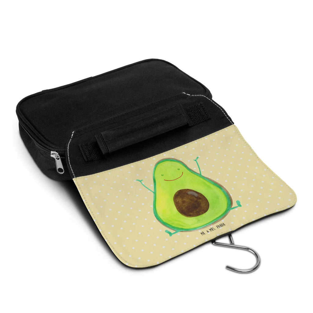 Kulturbeutel Avocado Glücklich Kulturbeutel, Zum Aufhängen, Waschtasche, Kosmetiktasche, Damen, Herren, Aufbewahrungstasche, Schminktasche, Kosmetikbeutel, Organizer, Kulturtasche, Schminkutensil, Avocado, Veggie, Vegan, Gesund, Chaos