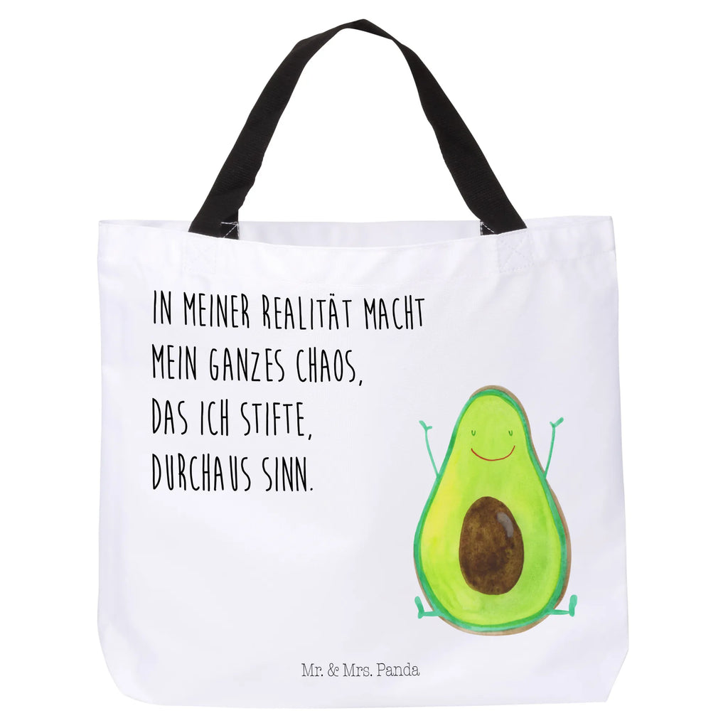 Shopper Avocado Glücklich Beutel, Einkaufstasche, Tasche, Strandtasche, Einkaufsbeutel, Shopper, Schultasche, Freizeittasche, Tragebeutel, Schulbeutel, Alltagstasche, Avocado, Veggie, Vegan, Gesund, Chaos