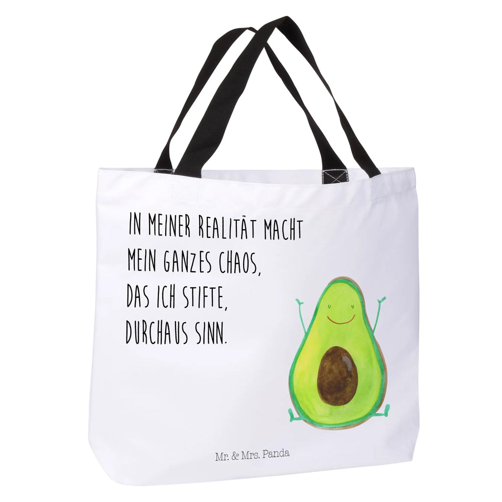 Shopper Avocado Glücklich Beutel, Einkaufstasche, Tasche, Strandtasche, Einkaufsbeutel, Shopper, Schultasche, Freizeittasche, Tragebeutel, Schulbeutel, Alltagstasche, Avocado, Veggie, Vegan, Gesund, Chaos