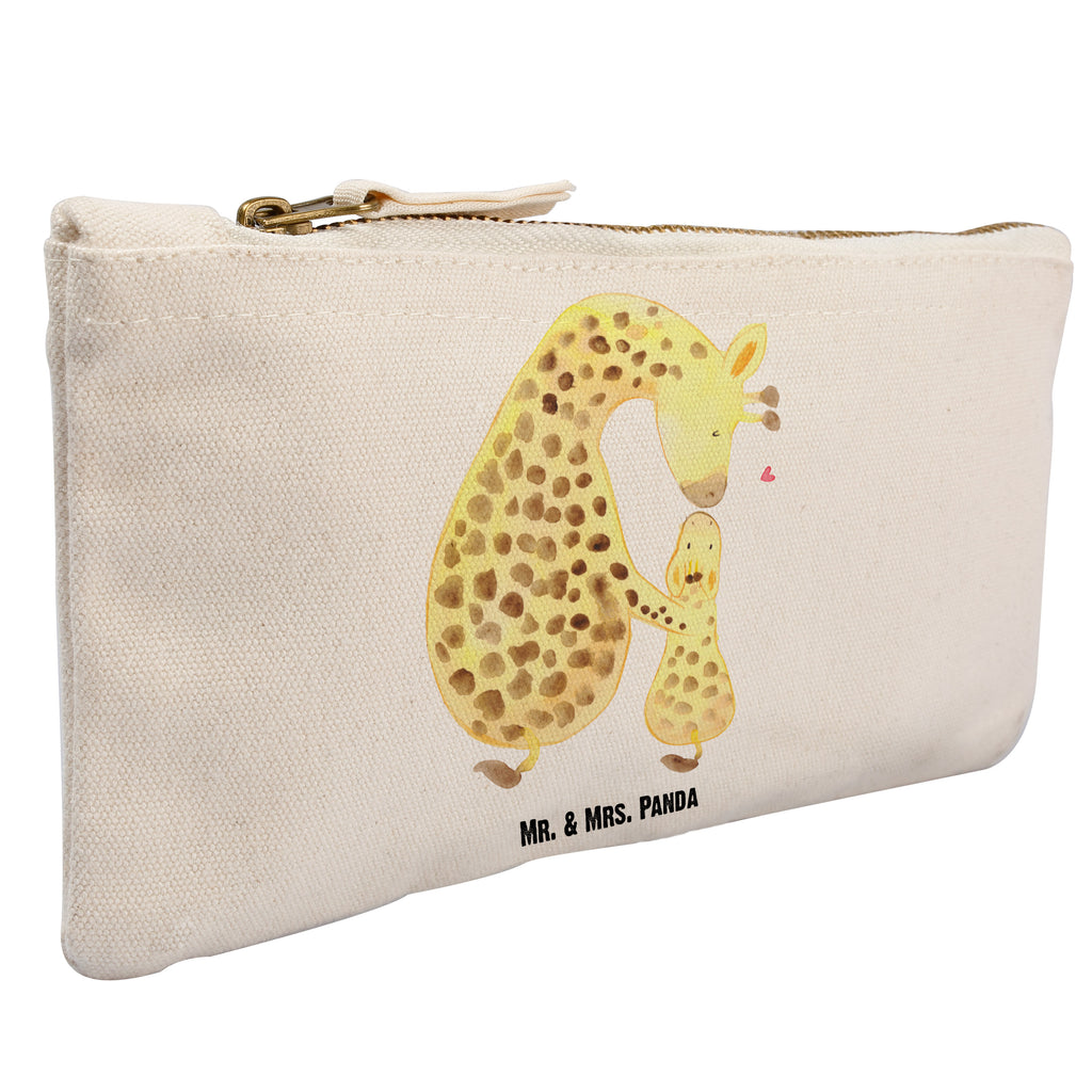 Schminktasche Giraffe mit Kind Schminktasche, Kosmetiktasche, Kosmetikbeutel, Stiftemäppchen, Etui, Federmappe, Makeup, XXL, Schminketui, Kosmetiketui, Schlamperetui, Afrika, Wildtiere, Giraffe, Kind, Mutter, Mama, Tochter, Sohn, Lieblingsmensch