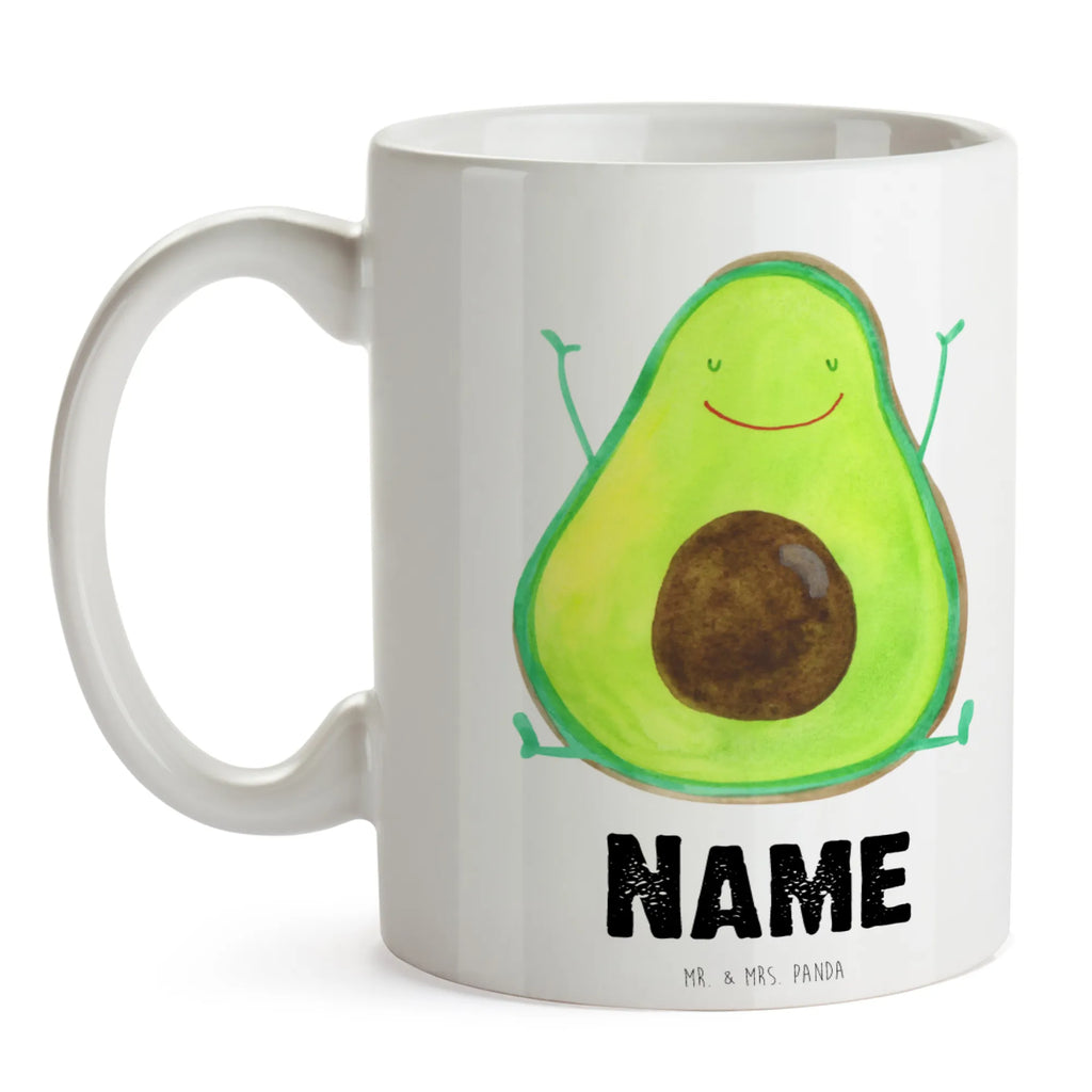 Personalisierte Tasse Avocado Glücklich Personalisierte Tasse, Namenstasse, Wunschname, Personalisiert, Tasse, Namen, Drucken, Tasse mit Namen, Avocado, Veggie, Vegan, Gesund, Chaos