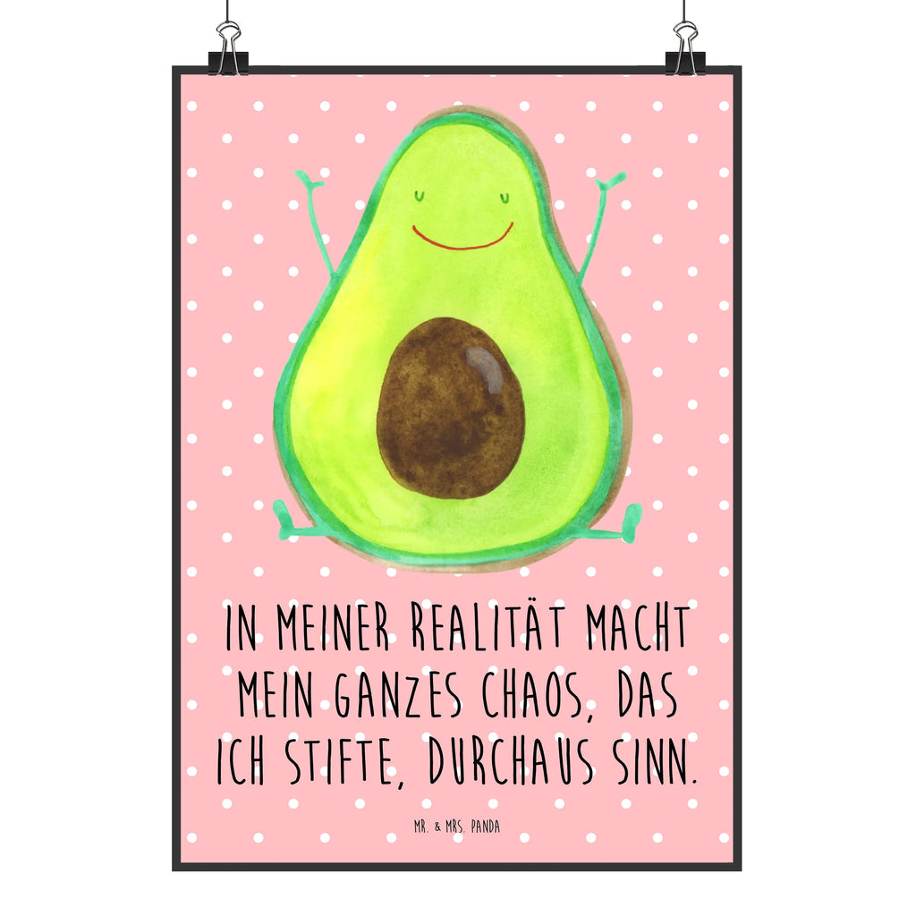 Poster Avocado Glücklich Poster, Wandposter, Bild, Wanddeko, Küchenposter, Kinderposter, Wanddeko Bild, Raumdekoration, Wanddekoration, Handgemaltes Poster, Mr. & Mrs. Panda Poster, Designposter, Kunstdruck, Posterdruck, Avocado, Veggie, Vegan, Gesund, Chaos