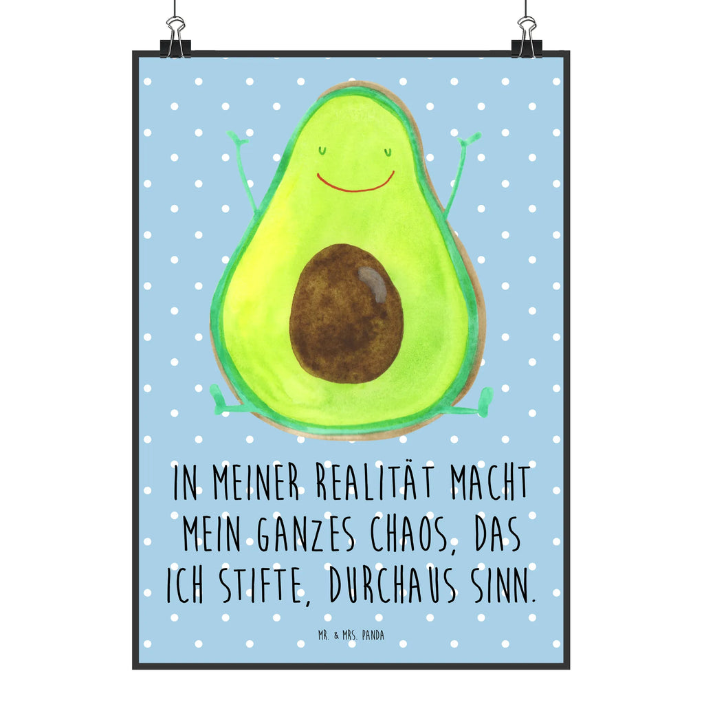 Poster Avocado Glücklich Poster, Wandposter, Bild, Wanddeko, Küchenposter, Kinderposter, Wanddeko Bild, Raumdekoration, Wanddekoration, Handgemaltes Poster, Mr. & Mrs. Panda Poster, Designposter, Kunstdruck, Posterdruck, Avocado, Veggie, Vegan, Gesund, Chaos